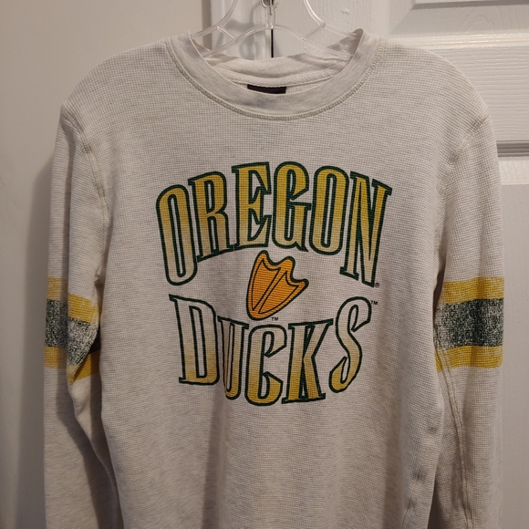 Oregon Ducks NCAA Kids Cream Thermal Style Sweater - Picture 2 of 5